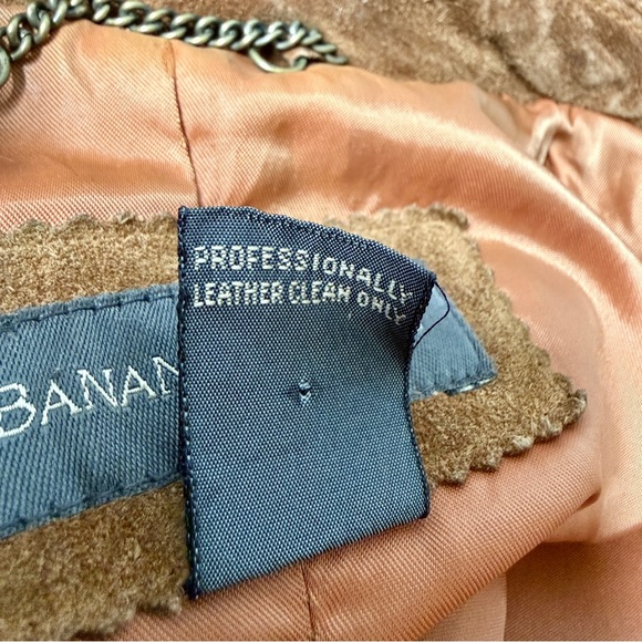 Men’s small Banana Republic cognac suede jacket - Picture 12 of 13